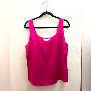Escada Fuchsia Silk Tank Top Size 44